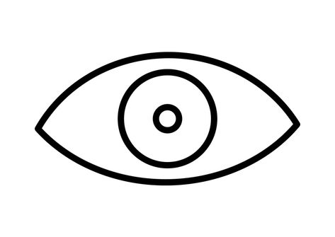 Eye Outline Vector Icon Eye Template Free Printable, Eyes Outline Drawing, Eyes Simple Drawing, Eye Template Drawing, Eyes Outline, Eye Template, Eye Printable, Free Hairstyles, Eye Vector