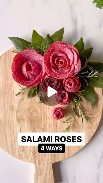 Pinners Conference + Expo on Instagram: "The possibilities for charcuterie boards are endless! I mean, just look at all the ways @inspo_by_rio_ can make a salami rose to see what we’re talking about! 🤤 You’re going to love all the charcuterie classes happening at #PinnersConf. With more than 100 different classes to choose from AND a full shopping floor, we’re going to have so much fun!  #salamirose #fooddecoration #foodstyling #foodart #tipsandtricks #foodinspo #tutorial #charcuterie" Charcuterie Board Pepperoni Rose, Cheese Roses For Charcuterie Board, Pretty Charcuterie Board Ideas, Charcuterie Salami Rose, Rose Salami Charcuterie, Charcuterie Rose How To, Salami Flower Charcuterie, Pepperoni Rose Charcuterie, Flower Salami