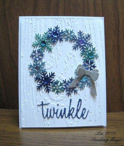 sss-nov-30 Simon Says..., Snowflake Cards, Christmas Card Inspiration, Homemade Christmas Cards, Christmas Card Crafts, Blue Snowflakes, Diy Christmas Cards, Anything Goes, Christmas Cards To Make