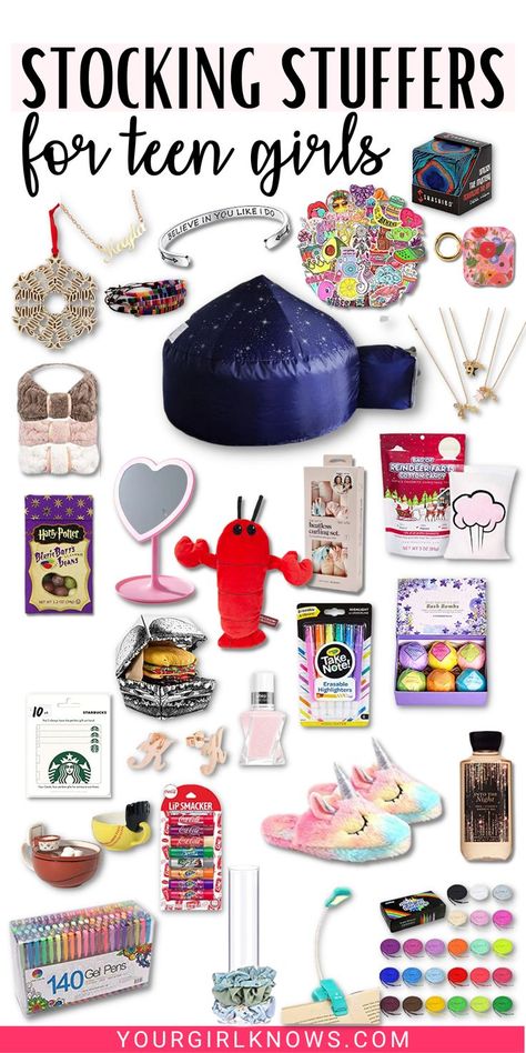 There's no need to stress over what to put in your teen girl's stocking this year. We've gathered together 32 of the cutest and most trendy stocking stuffers for teen girls that she is sure to adore! From beauty products to fashion accessories, we've got you covered. So take a look and get started on filling up her stocking with some amazing gifts! Stocking Stuffers For Teens Girls Ideas, Stalking Stuffers For Teenagers, Stocking Stuffer Ideas For Teenagers, Teen Stocking Stuffer Ideas, Stocking Stuffers Teen Girls, Stocking Fillers For Teenagers, Stocking Stuffers For Teenagers, What To Get For Christmas, Stoking Stuffers