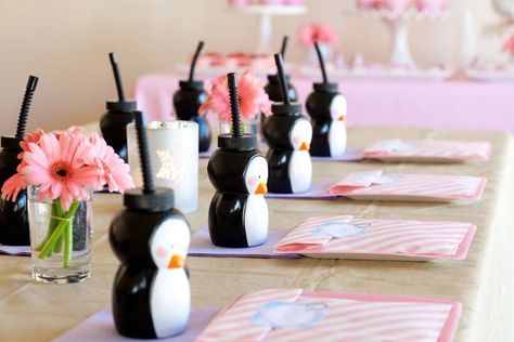 Preschool Christmas Treat, Penguin Games, Penguin Themed Birthday Party, Purple Penguin, Penguin Birthday Party, Penguin Wedding, Penguin Baby Showers, Penguin Birthday, Penguin Decor