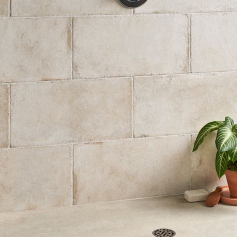 Ivy Hill Tile Granada 12" W x 24" L Porcelain Stone Look Wall & Floor Tile | Wayfair Shower Mosaic, Stone Look Wall, Affordable Tile, Rustic Tile, Beige Tile, Ivy Hill Tile, Large Format Tile, Porcelain Mosaic Tile, Porcelain Floor