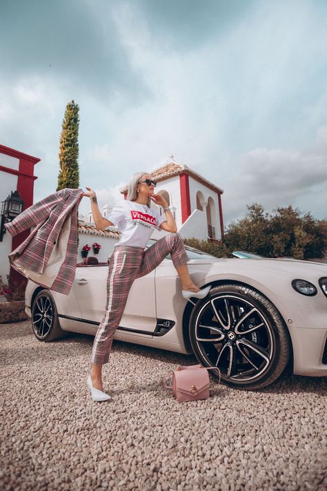 Bentley Photoshoot, Victoria Magrath, Car Shoot, New Bentley, Car Photoshoot, Girl Sport, Car Poses, Best Suits, Rich Girl Lifestyle