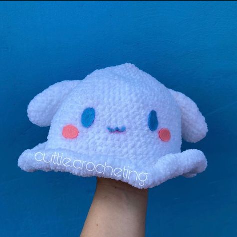 ispired by @crochetsbyOn-Yee on Instagram Cinnamoroll Bucket Hat, Bucket Hat, Dinosaur Stuffed Animal, Toys, Hats, Animals, On Instagram, Instagram