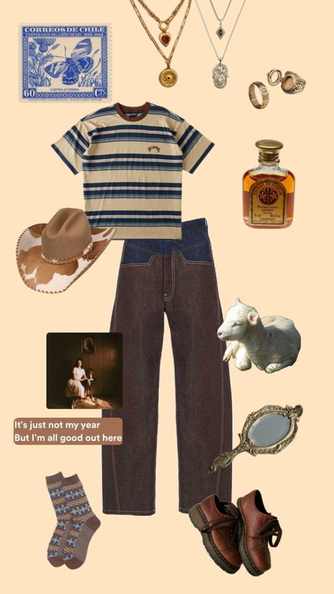 #mymidwestangel #cowgirl #brown #blue #outfit Noah Kahan Outfit, Noah Kahan, Dream Style, Blue Outfit, Eclectic Style, Outfit Ideas, Fashion Inspo, Blue