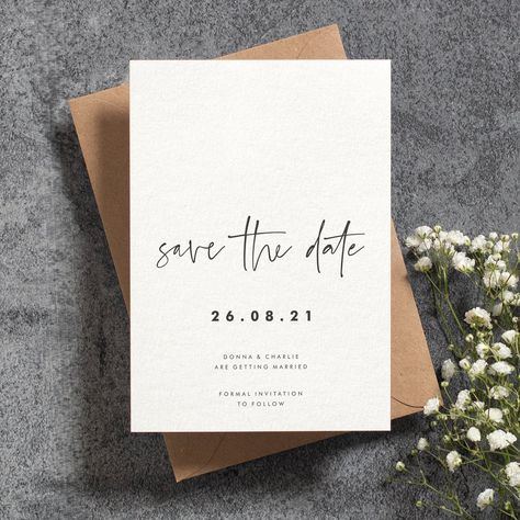 Simple Save The Date, Save The Date Mariage, Save The Dates Wedding, Modern Save The Dates, Save The Date Postcard, Stationery Inspiration, Save The Date Postcards, Save The Date Card, Date Cards