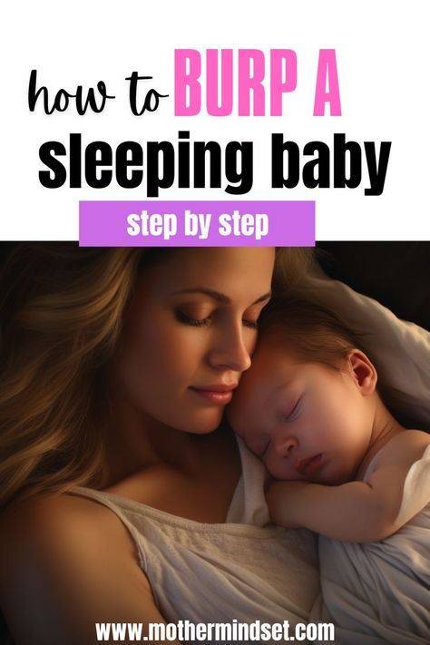 mom holding a sleeping baby - pin for how to burp a sleeping baby Get Some Rest, Baby Steps, Baby Hacks, I Pray, New Mom, Baby Sleep, Step Guide, New Moms, Step By Step