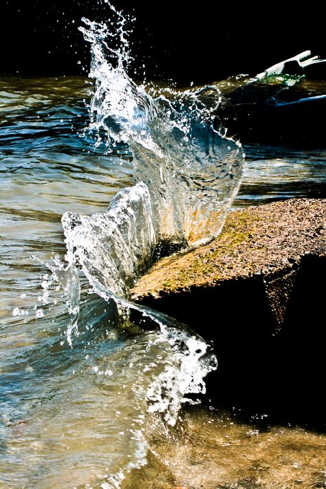 Water Splash. High speed photography. TT Movement Photography, High Speed Photography, Water Splash, Water Photography, Water Art, Splish Splash, On The Rocks, Ocean Art, Pics Art