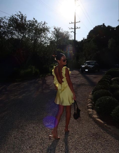 Wedding guest dress - yellow house of CB dress #weddingguestdress #yellowdress #LTSeasonal #LTKwedding #LTKSale House Of Cb Yellow Mini Dress, House Of Cb Yellow Dress, Mini Yellow Dress, Yellow Wedding Guest Dress, Mini Dress Wedding Guest, Yellow Wedding Guest Dresses, Event Fits, Michelle Infusino, Ibiza Outfits