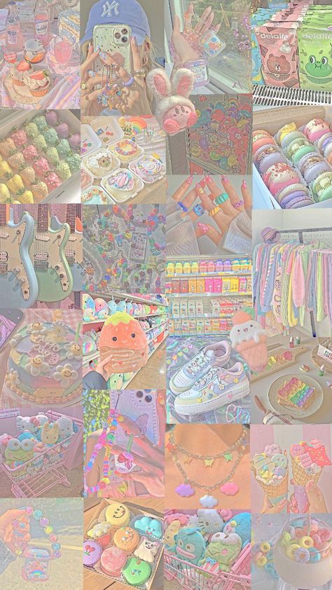 #preppy #aesthetic #wallpaper #music #books #kpop #cute #aestheticwallpaper #pastel #pastelkidcore Preppy Core Aesthetic, Pastel Kidcore Wallpaper, Pastel Kidcore Aesthetic, Harajuku Wallpaper, Aesthetic Wallpaper Preppy, Pastel Rainbow Aesthetic, Kidcore Wallpaper, Preppy Aesthetic Wallpaper, Pastel Kidcore