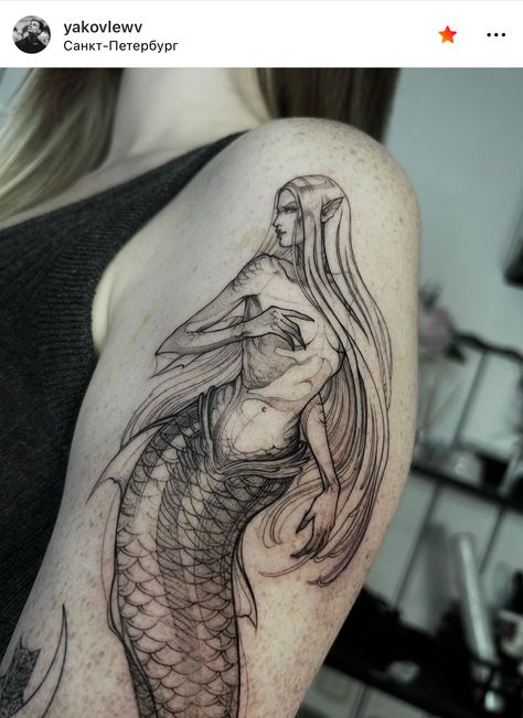 Siren Tattoo Dark Mermaid, Evil Mermaid Tattoo, Siren Tattoo Goddesses, Mermaid Aesthetic Sirens, Siren Tattoos, Mermaid Sleeve Tattoos, Evil Mermaids, Siren Tattoo, Mermaid Tattoo Designs