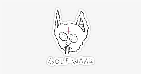 Wolf Tyler The Creator Tattoo, Golf Wang Tattoo, Odd Future Tattoo, Golf Wang Logo, Tyler The Creator Tattoos, Cat Logos, Wolf Tyler, Cat Tatto, Future Logo