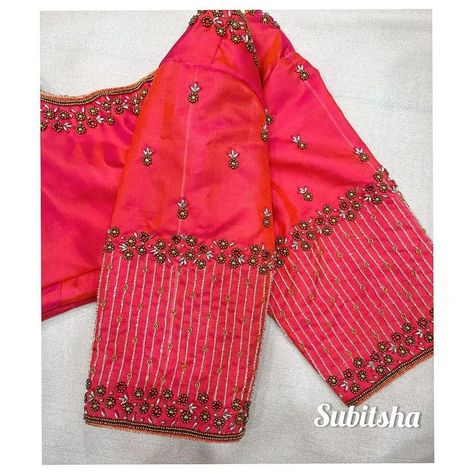 Simple Embroidery Blouse | Blouse work designs, Maggam work blouse designs, Ladies blouse designs Chip Work Blouse Designs, Latest Maggam Work Blouses 2022, Blouse Designs Latest Embroidery Work, Blouse Embroidery Designs Latest, Simple Bridal Blouse Designs, Simple Latest Maggam Work Designs, Blouse Work Designs Latest, Embroidery Blouse Designs Latest, Simple Embroidery Blouse