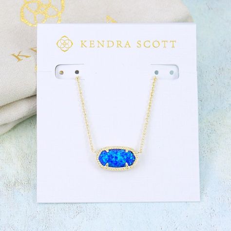 Kendra Scott Elisa Necklace We Will Accept Reasonable Offer, But No Offer Will Be Accepted For Bundle Deals, All Bundles Will Have 15% Discount Apply Automatically. - Royal Blue Kyocera Opal - Gold Plated - Pendant Approx. 0.63” L X 0.38” - 15 L Chain With 2”L Extender - Lobster Clasp Closure Brand New With Dust Bag & Cardholder, No Gift Box New Kendra Scott Necklace, Kendra Scott Blue Necklace, Kender Scott Necklaces, Preppy Stuff To Buy, Blue Kendra Scott Necklace, Blue Kendra Scott, Kendra Scott Elisa Necklace, Elisa Necklace, Opal Necklace Gold