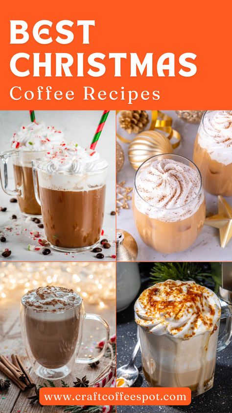 We’ve gathered the best Christmas coffee recipes to help you celebrate the season with delicious flavors! From festive peppermint lattes to rich spiced mochas, these recipes are perfect for holiday gatherings or cozy nights at home. Christmas Coffee Lattes, Holiday Latte Recipe, Christmas Coffee Flavors, Christmas Coffee Ideas, Christmas Latte Recipes, Best Christmas Starbucks Drinks, Christmas Lattes, Christmas Coffee Drinks, Holiday Coffee Drinks