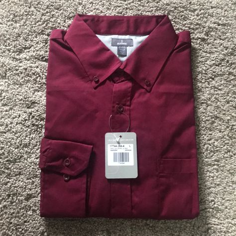 Brand New Men’s Maroon Dress Shirt. Never Worn, Tags Still On Maroon Dress Shirt, River Outfit, Button Collar Shirt, Whale Shirt, Blue Long Sleeve Dress, Denim Flowers, Polo Long Sleeve, Maroon Dress, Men's Button Down Shirt