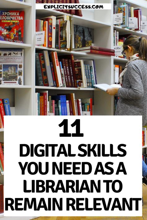 Digital libraries are fast taking over the conventional library. With the internet, they help to display information faster, more accurately and effectively for any consumer or user of information. However, the work of a librarian can never be pushed aside. They are essential in every library and educational institution. This article seeks to educate you on the digital skills you need as a librarian, to stay relevant. #library #resources #digital #skills #education #information #librarian #books Academic Library Displays, High School Librarian, High School Library Ideas, Library Program Ideas, Library And Information Science, Conference Presentation, Academic Library, Library Centers, Elementary Librarian