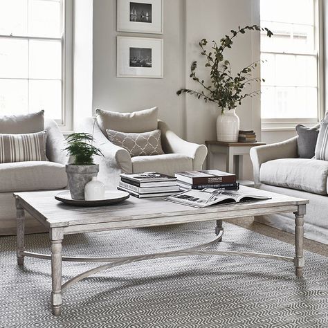 Farrow And Ball Neutrals, Neptune Interiors, Dove Grey Paint, Island Sofa, Grey Sofa Living Room, Sitting Rooms, Grey Office, Living Room Furniture Layout, Grey Sofa