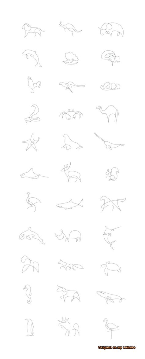 Line Animals, One Line Animals, Cool Henna Designs, Continuous Line Tattoo, One Line Tattoo, Single Line Drawing, Disney Tattoo, Tiny Tattoo, Simple Henna