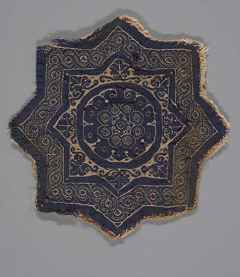 Star-shaped textile fragment (probably once sewn onto a tunic)  Coptic Egypt, 3rd–4th century |  The Met Coptic Stitch, Coptic Textiles, Egyptian Fabric Pattern, Egyptian Fabric, Egyptian Textile Patterns, Wolf Totem, Egyptian Fashion, Turkish Textiles Ottoman Empire, Antique Ottoman