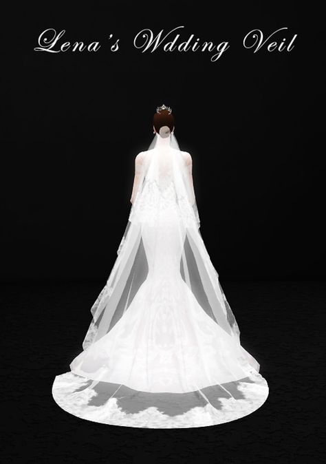 Sims 4 Cc Wedding Veil, Wedding Sims 4 Cc, Wedding Sims 4, Sims 3 Wedding, Wedding Veils With Hair Down, Wedding Veils Long, Sims 4 Wedding Dress, Wedding Veils Short, Long Veil Wedding