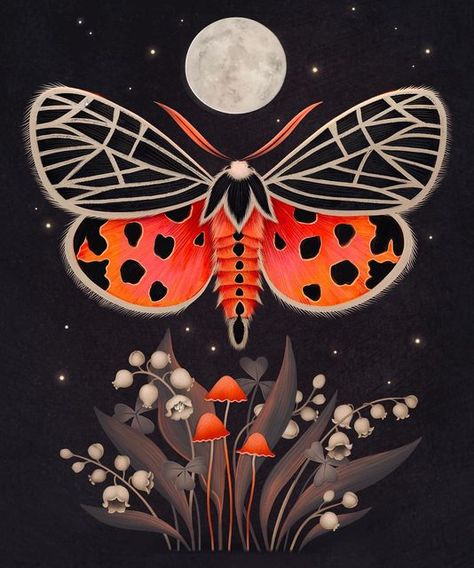 Janie Secker on Instagram: "Tyger! Tyger! burning bright In the forests of the night, What immortal hand or eye Could frame thy fearful symmetry? In what distant deeps or skies Burnt the fire of thine eyes? On what wings dare he aspire? What the hand, dare sieze the fire #williamblake #tigermoth #moth #poetrylovers #illustratedpoetry #insectlovers #insectworld #procreate #mothlovers #illustration #illustrationartists #illustrator #digitalartist #illustrationdaily #lillarogersstudio #makeartt Procreate Symmetry, Symmetry Illustration, Lilla Rogers, Tiger Moth, Little Doodles, Moon Lovers, Love Illustration, Illustration Artists, Botanical Art