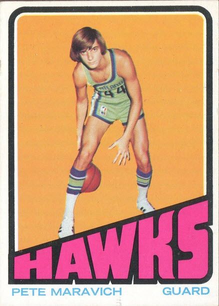 A fan's guide to 10 of the coolest 1970s basketball cards on the planet. Pete Maravich, Sports Cards Collection, Old Baseball Cards, Player Card, Basketball Star, Basketball Leagues, Nba Legends, Retro Sports, Sports Graphics