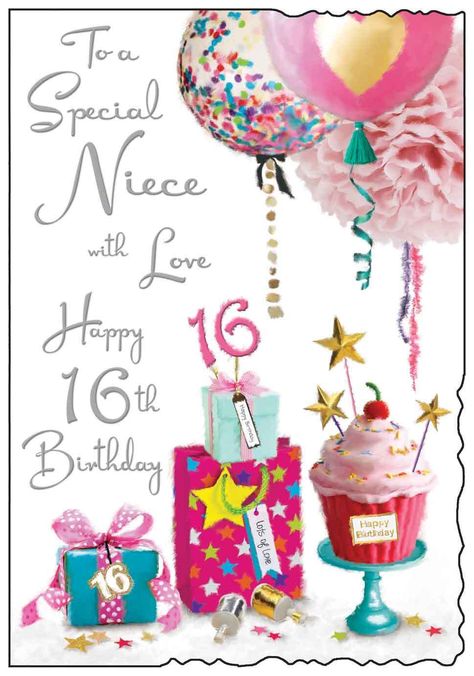 To A Special Niece 16th Birthday Card JJV850 Item Description To A Special Niece 186th Birthday Card JJV850 Card size: 9" x 6" see image Price : 3.25 About Us Payment Shipping Returns About Us Having sold Cards and Gifts on the High street for 30 years we followed the logical progression and added on-line sales to our portfolio. We aim to provide quality,choice, fast dispatch and service, answering questions quickly in a short time Happy to help Rachel & Tony Payment We accept Paypal Shipping We 13th Birthday Wishes, Birthday Card Envelope, Relationships Friends, Birthday Cards For Niece, Special Daughter, 16th Birthday Card, Birthday Wishes For Daughter, Happy 13th Birthday, Colorful Cupcakes