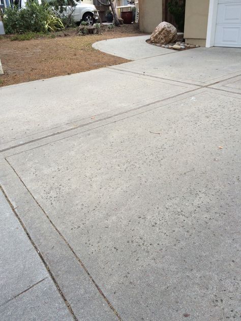 Concrete: "Salted" interior. Plain edges. Plain Concrete Patio, Salt Finish Concrete, Garden Flooring, Stamp Concrete, Stamped Concrete Driveway, Exterior Elevation, Concrete Resurfacing, Concrete Finishes, Concrete Driveways