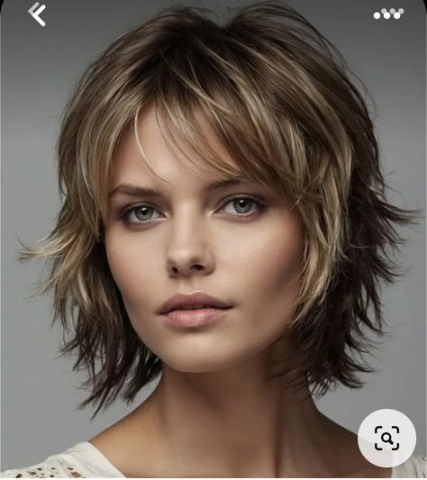 Pixie Hairstyles Medium Length, Modern Short Hairstyles Over 50, Medium Short Shaggy Haircuts, Shaggy Short Hair Bob, Shag Hairstyles For Round Faces, Short Choppy Bob With Bangs, Short Shaggy Haircuts With Bangs, Short Beachy Hair, Medium Choppy Hair