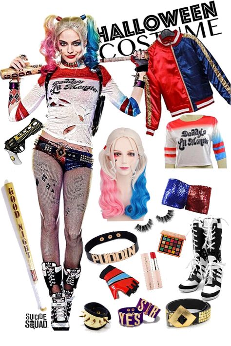 Harlie Queen, Lilo Costume, Harley Quinn Disfraz, Comic Con Outfits, Winx Club Bloom, Harley Quinn Halloween Costume, Harley Quinn Halloween, Margot Robbie Harley Quinn, Eminem Slim Shady