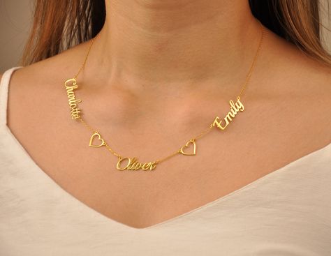 Couple Name, Name Necklace Silver, Expressing Love, Present For Her, Thoughtful Christmas Gifts, Nameplate Necklace, Gold Name Necklace, Monogram Jewelry, Presents For Her