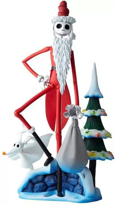 Nightmare Before Christmas! Nightmare Before Christmas Santa, Santa Jack Skellington, Jack Skellington Santa, Nightmare Before Christmas Wallpaper, Pvc Paint, Adornos Halloween, Disney Figurines, Christmas Town, Jack And Sally