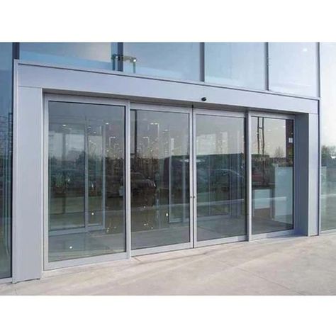 Commercial Automatic Sliding Door – China Windows and Doors Manufacturers Association Aluminium Glass Door, Automatic Sliding Doors, Fiberglass Windows, Sliding French Doors, Aluminium Sliding Doors, Supermarket Design, Sliding Closet, Bow Window, Double Hung Windows