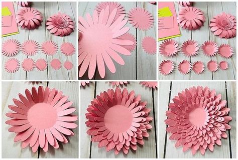 The best thing about paper flowers is that they never die! Follow along with Melissa as she shows you how to create these gorgeous 3D paper Gerbera Daisies using our Woodstock Rosa paper and just a few simple tools. How To Make 3d Flowers Paper, 3d Paper Animals, Gift Paper Craft, Free Paper Flower Templates, 3d Paper Flowers, Gerbera Daisies, Craft Templates, Paper Flower Template, How To Make Paper Flowers