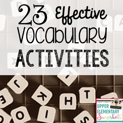 Vocabulary Activities Elementary, How To Teach Vocabulary, Vocab Activities, Teach Vocabulary, Vocabulary Strategies, Vocabulary Instruction, Teaching Vocabulary, Teaching Spelling, Vocabulary Lessons