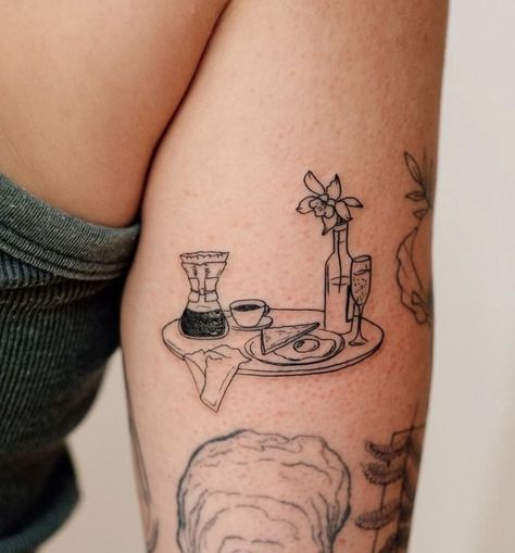 Table Tattoo, Beer Tattoo, Ignorant Style Tattoo, Dainty Tattoos, Little Tattoos, Simplistic Tattoos, Minimal Tattoo, Skin Art, Piercing Tattoo