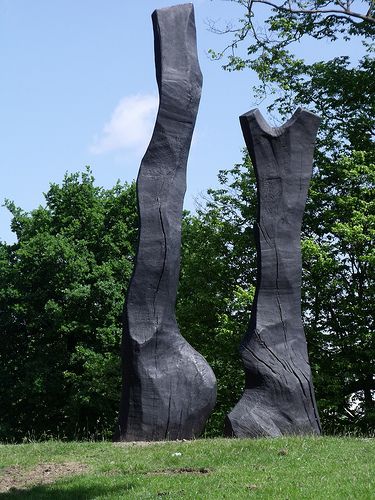 David Nash Exhibition, Yorkshire Sculpture Park | by puffin11uk Garden Wood Sculpture, Tips For Dogs, Yorkshire Sculpture Park, Vertical Garden Design, Public Sculpture, Tree Carving, Fish Sculpture, Wood Artist, Concrete Art