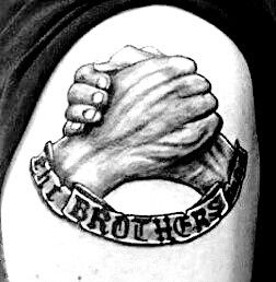 Brotherhood Tattoo Brotherhood Tattoo Men, Brothers Tattoo Design, Brother Tattoo For Men, Tattoos Men Sleeve, Bro Tattoos, Tattoos For Siblings, Brotherhood Tattoo, Fist Tattoo, Brother Tattoo