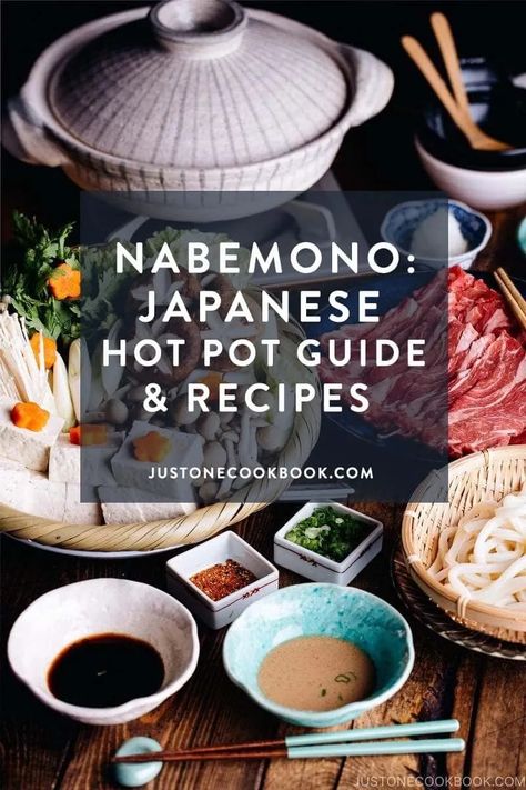 Are you ready to cook and enjoy the most satisfying and heart-warming Japanese hot pot dishes? Known as Nabemono, they are the necessary remedy for cold weather. Here you’ll learn the basics on how to prepare nabemono and 13 delicious recipes to make at home. #hotpot #nabemono #japanesefood #soup | More Japanese Recipes, Travel & Culture on JustOneCookbook.com Asian Hot Pot Recipe, Nabe Recipe, Sukiyaki Recipe, Japanese Hot Pot, East Recipes, Hot Pot Recipe, Just One Cookbook, Easy Japanese Recipes, Shabu Shabu