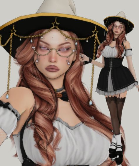 𝖜𝖎𝖙𝖈𝖍 🔮 | 𝒅𝒆𝒆𝒑𝒎𝒐𝒐𝒏 Sims4 Witch Cc, Sims4 Characters, Witch Sims 4, Gothic Sims 4 Cc, Sims 4 Occult Cc, Sims 4 Witch Cc, 4 Witches, Witch Oc, Cc Hats