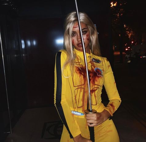 Kill Bill Costume - Bold and Iconic Yellow Jumpsuit with sword
Beatrix Kiddo Costume - Deadly assassin look from kill bill 
Yellow Jumpsuit Costume - A tribute to the Bride look from Kill Bill

Wolfie Cindy Inspired Costume 
Wolfie Cindy Costume 
Wolfie Cindy Kill Bill Costume Kill Bill Costume, Last Minute Kostüm, 90s Halloween Costumes, Clever Halloween, Halloween Coustumes, 90s Halloween, Clever Halloween Costumes, Celebrity Halloween Costumes, Costumes For Teens