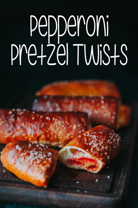 Perfect for parties, kids, & comfort food lovers! These pretzel rollups are sure to hit the spot & they'll leave your home smelling amazing! Real easy pretzel dough to make.  If you don't like pepperoni, you can easily make ham and cheese roll ups or just cheese for vegetarian option. Pepperoni Pretzel, How To Make Pretzels, Ham And Cheese Roll Ups, Cheese Roll Ups, Pepperoni And Cheese, Pretzel Dough, Pretzel Cheese, Pepperoni Rolls, Pretzel Rolls