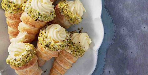 Custard Cream Horns Recipe | Woolworths Cream Horns Recipe, Australian Recipes, Cream Horn, Pumpkin Spice Cream, Puff Pastry Cream Puffs, Pepperidge Farm Puff Pastry, Cream Horns, Custard Cream, Cream Custard