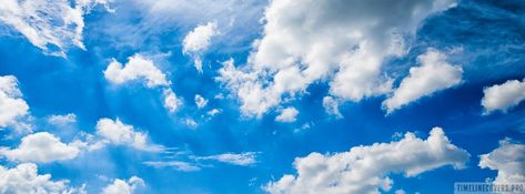 Blue Sky and Puffy Clouds Facebook cover Sky Cover Photo Facebook, Background Facebook Cover, Fb Background, Soulmates Art, Beauty Rooms, Cool Facebook Covers, 트위터 헤더, Puffy Clouds, Clean Ocean