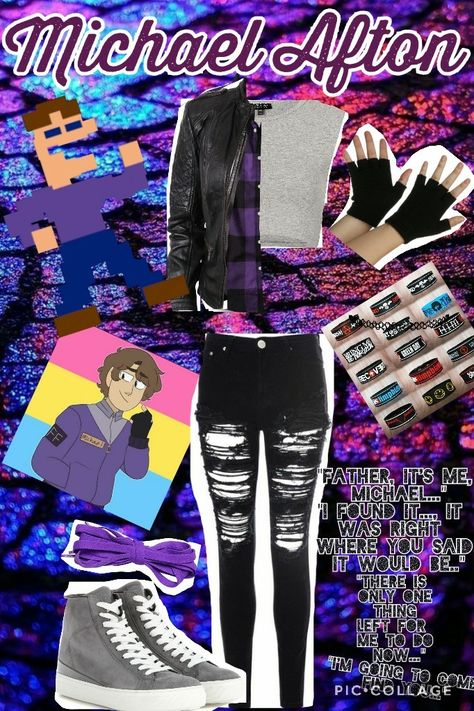 Michael Afton inspired outfit - FNAF Michael Afton Inspired Outfit, Micheal Afton Outfit, Fanf Outfits, Fnaf Themed Outfits, Michael Afton Cosplay, Fnaf Inspired Outfits, Five Nights At Freddy's Cosplay, Fnaf Outfit Ideas, Fnaf Clothes