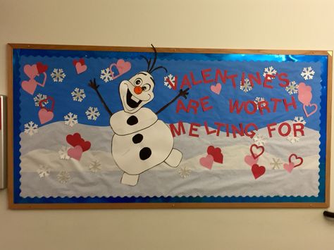 Olaf Valentines Day Bulletin Board Classroom Door Decorating Ideas, Classroom Door Decoration Ideas, Elementary Valentines, Love Is An Open Door, February Bulletin Boards, Classroom Door Decorating, Door Decorating Ideas, Valentine Bulletin Boards, Door Decoration Ideas