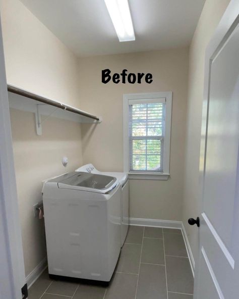 Laundry Room Remodel – How to Maximize a Small Space Small Cozy Laundry Room, Laundry Table With Hanging Rod, Small Laundry Room Mud Room Combo, Laundry Room Long And Narrow, Carport Laundry Room, Small Washing Room Ideas, Small Laundry Room Front Loaders, Laundry Room Ideas In Basement, Small Long Laundry Room Ideas