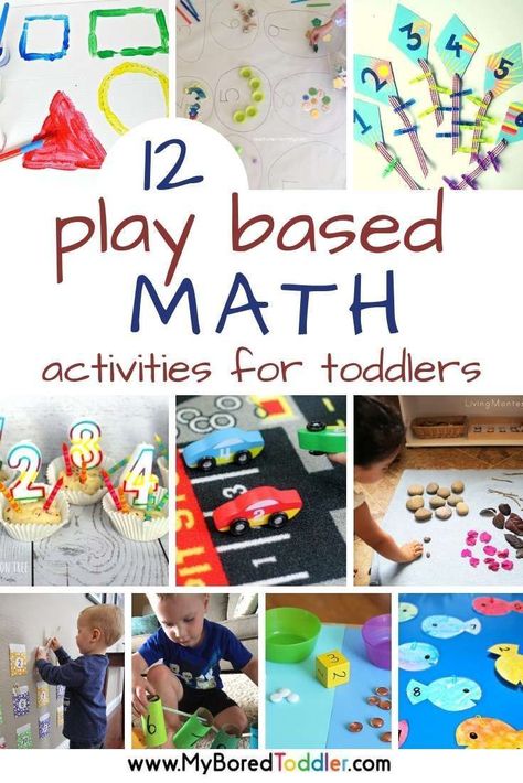 12 Play based math activities for toddlers - My Bored Toddler. If you're looking for play based math or maths activities for toddlers - one year olds, two year olds or three year olds this post has them all. Counting activities for toddlers, measurement activities for toddlers, shape and number activities for toddlers. #myboredtoddler #math #playbased #playbasedmat #toddleractivity #toddlerlearning #toddlermath #counting #measurement #homeschooling #totschool #toddleractivity #toddleractivity August Activities, Maths Fun, Math Activities For Toddlers, Toddler Math, Numeracy Activities, Easy Math, Kat Diy, Play Math, Play Based Learning Activities