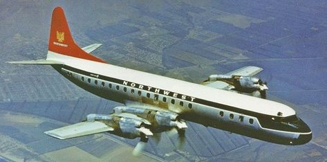 Northwest Airlines Liveries - YESTERDAY'S AIRLINES Lockheed Electra, Jet Airlines, Northwest Airlines, Aircraft Images, Space Craft, Passenger Aircraft, Vintage Airlines, Vintage Aviation, Vintage Air